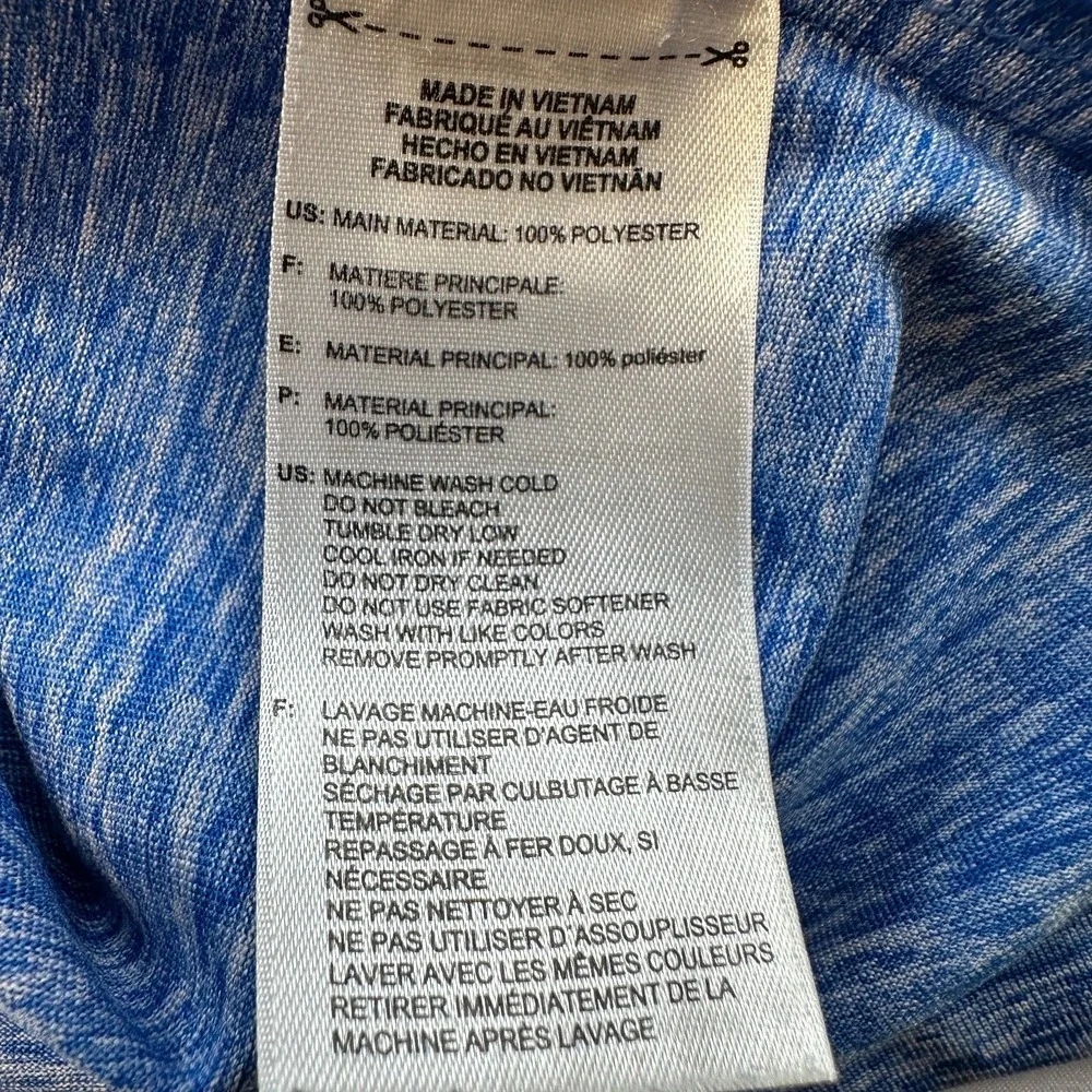 Adidas Golf PureMotion Polo Shirt Men's Large Wyoming Antelope Flats Raglan Blue